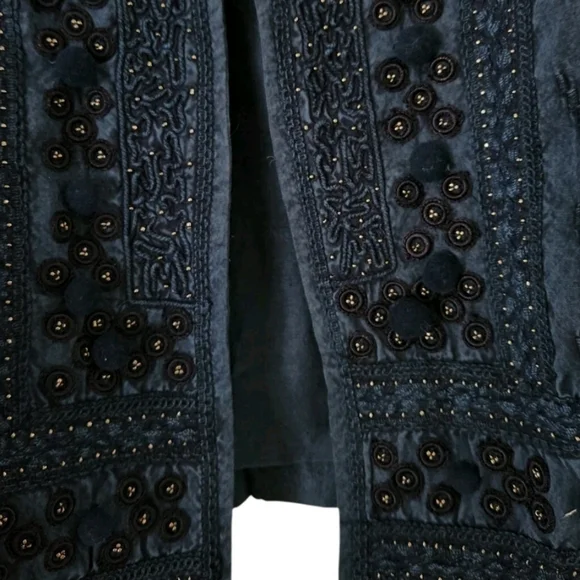 NEW Soft Surroundings Cropped Jacket Large Theodora Blue Bolero Boho Festival - Picture 3 of 7